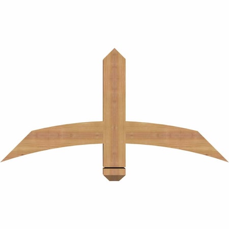 Ekena Millwork Bellingham Timber Gable Bracket, Western Red Cedar, 36"W x 18"H x 3 1/2"D x 3 1/2"F, 12/12 Pitch GBW036X18X0404BEL00SWR
